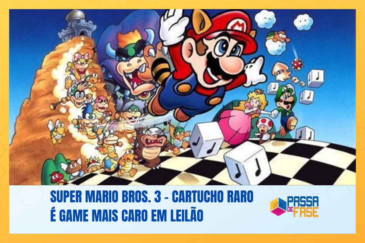 Super Mario Bros. 3 – Cartucho raro é o game mais caro em leilão
